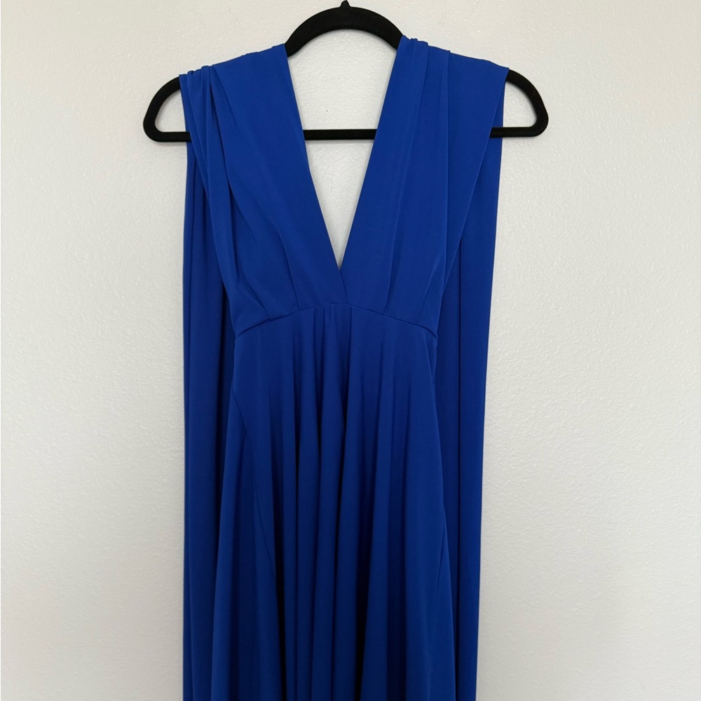 Moda International Elegant Blue Dress with Multi-wear Straps